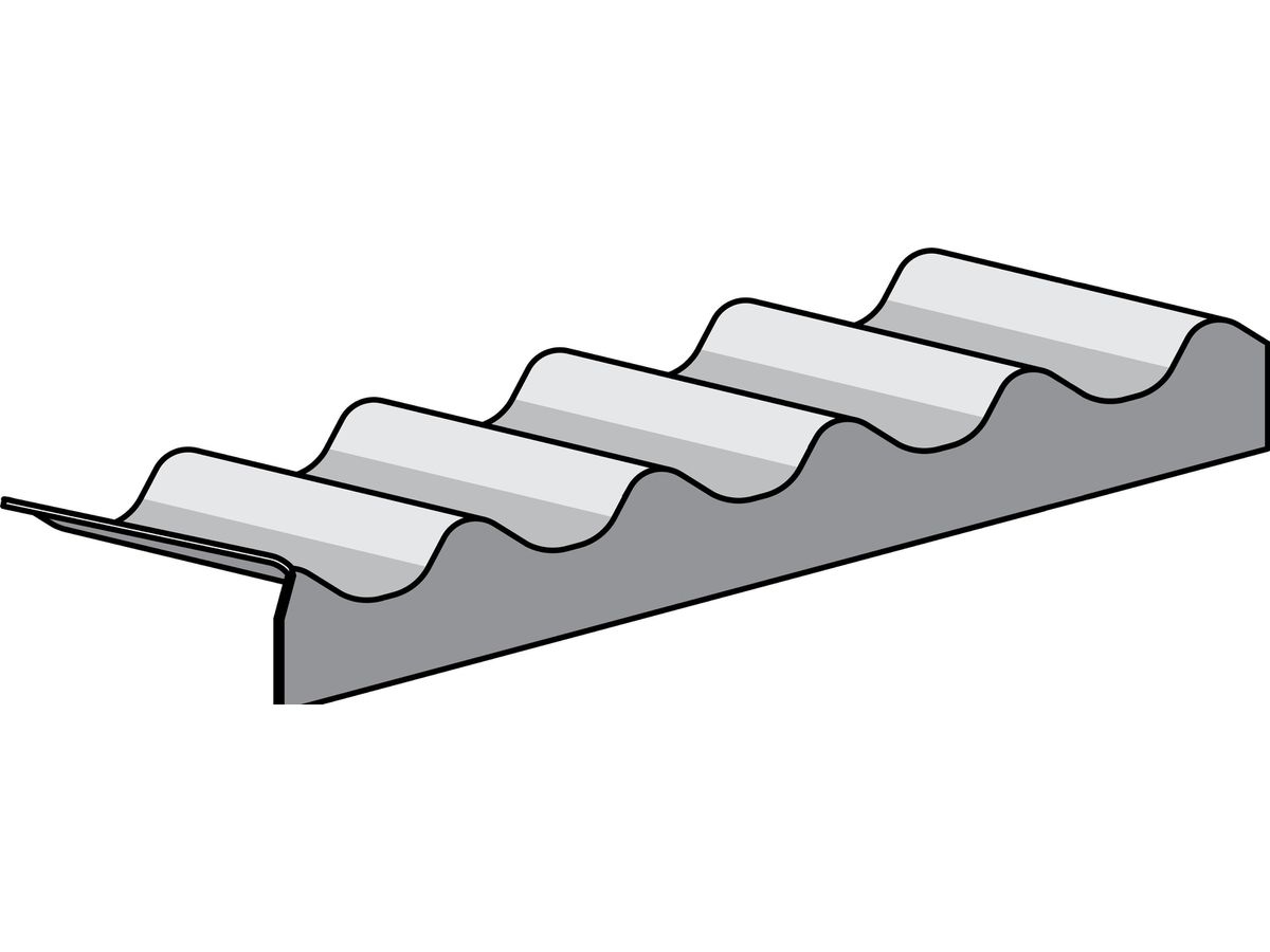 Welleternit Traufanfänger - Typ OA 11 R, Anthracite N6512