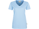 Damen-V-Shirt Performance Gr. L, eisblau - 50% Baumwolle, 50% Polyester, 160 g/m²