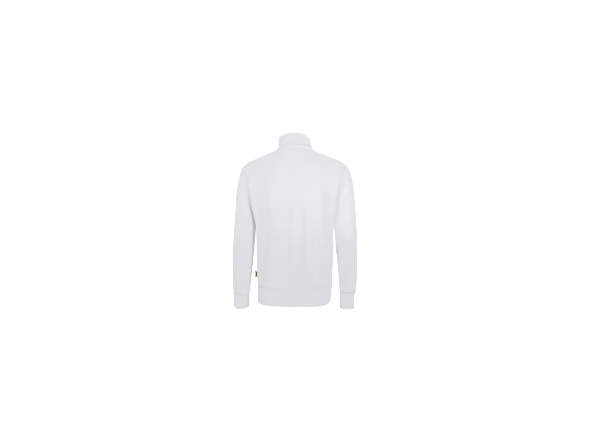 Sweatjacke College Gr. XS, weiss - 70% Baumwolle, 30% Polyester, 300 g/m²