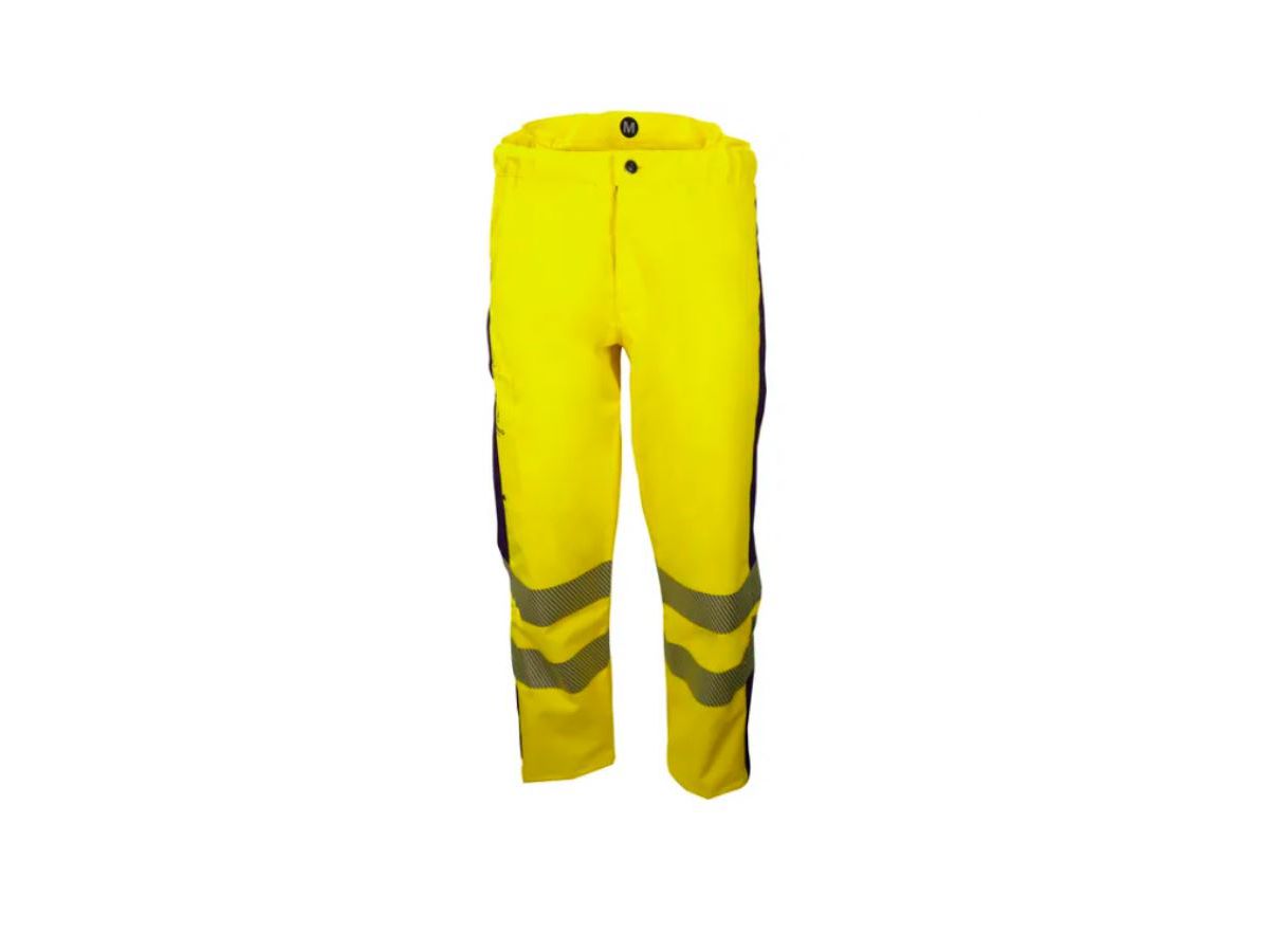Warnschutz-Regenhose BORMIO SAFETY GR.S - HiVis gelb/dunkelblau, Uetliberg