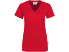 Damen-V-Shirt Classic Gr. S, rot - 100% Baumwolle
