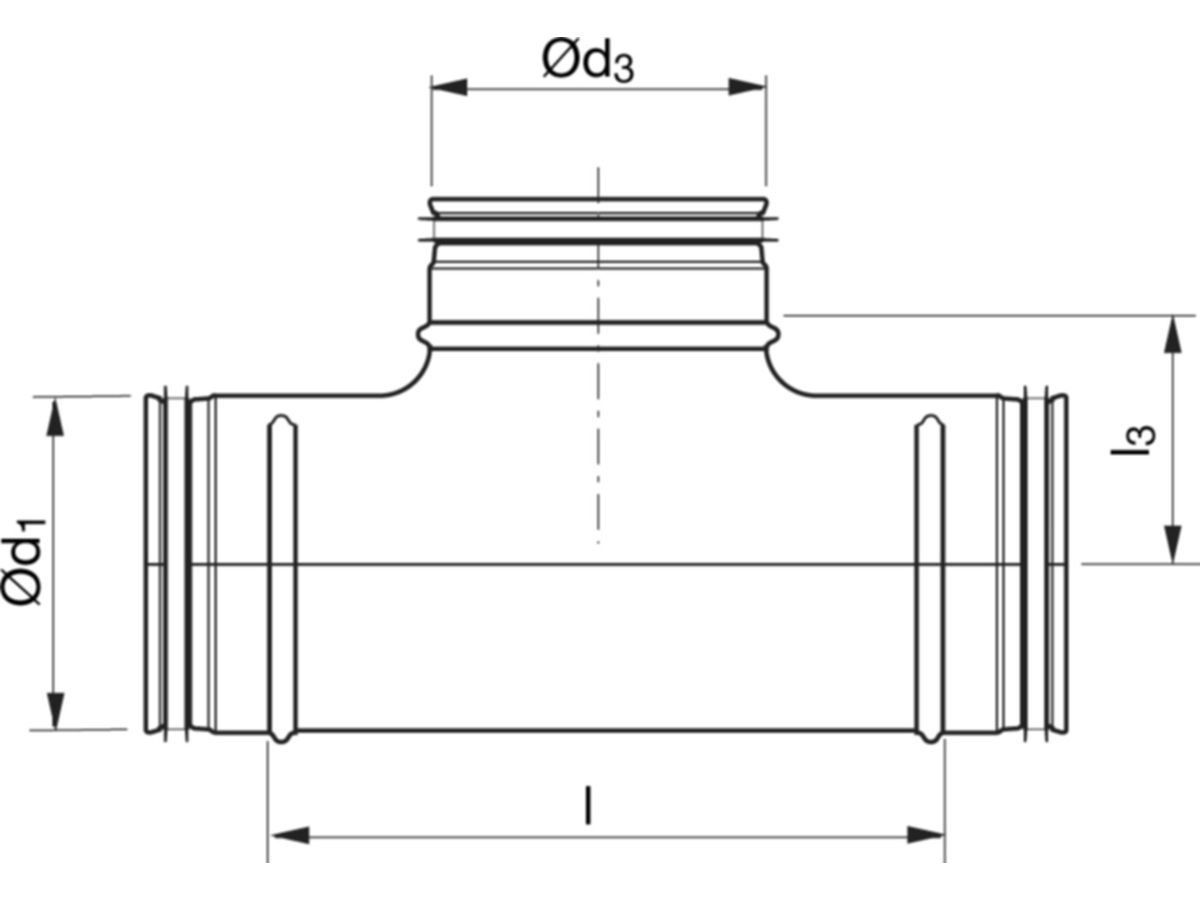 Spiralrohr T-Stück TCPU