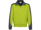 Sweatjacke Contrast Perf. S kiwi/anth. - 50% Baumwolle, 50% Polyester, 300 g/m²