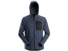 Flexi Work Fleece Hoodie, Gr. L - marineblau/schwarz, 100% PES, 210 g/m²