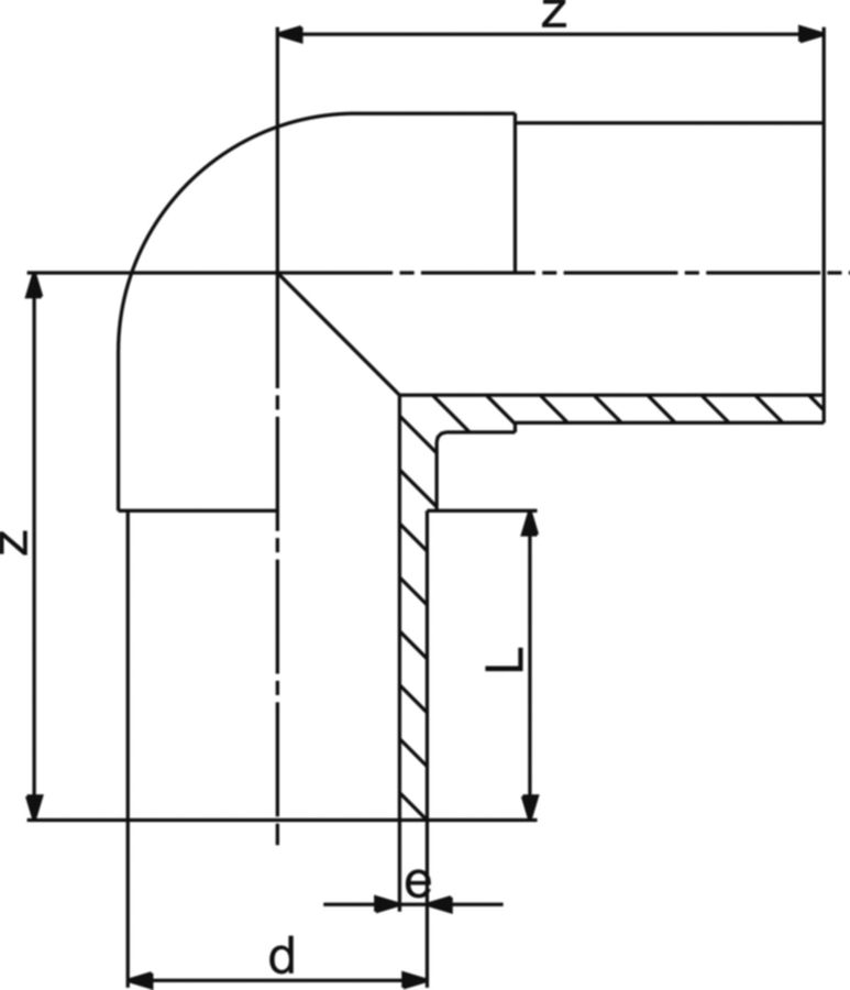 Winkel 90° HDPE PE100