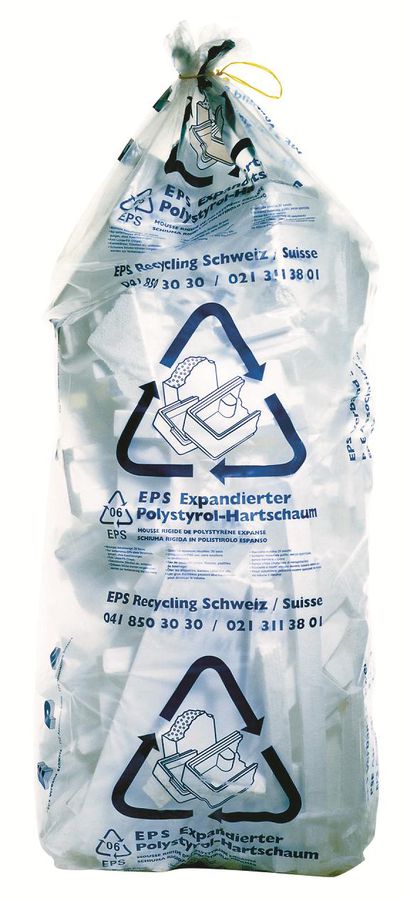 Recycling-Plastiksäcke für Polystyrol - Expandierte Hartschaumschalen