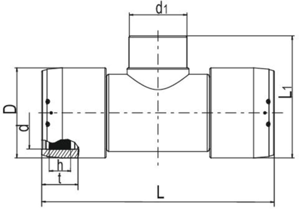 T-Stücke ALIAXIS FRIALEN XL TA RED - PE100 S-5 SDR 11 PN 16