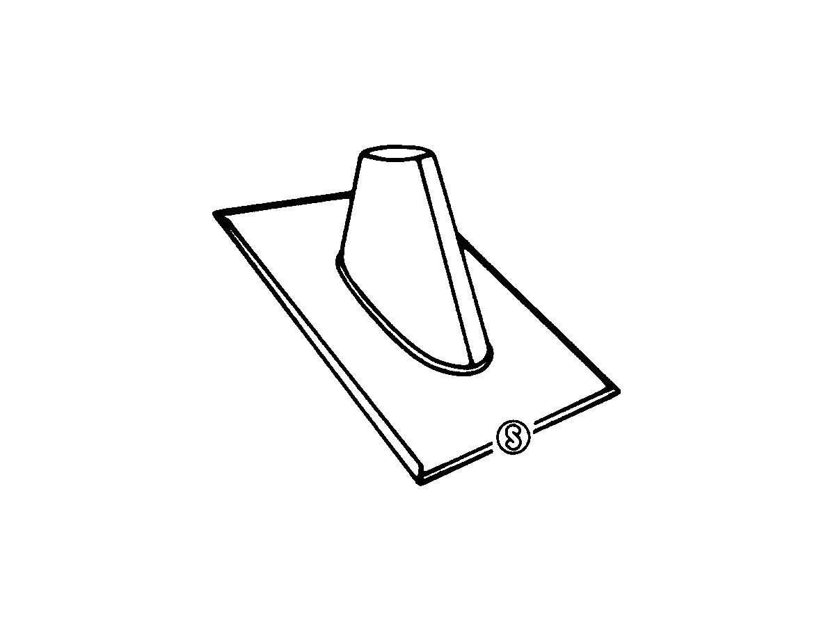 Dunstrohreinfassung Cu 35° 120 mm