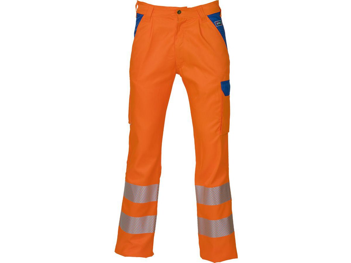 Warnschutzhose, leuchtorange/blau - ESTATE REFLEX, Gr. 48