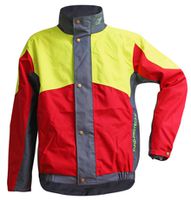 Tapio Expert Regenjacke gelb/rot/convoy - Wasserdich. TopTex Gewebe EN343 Kl. 3