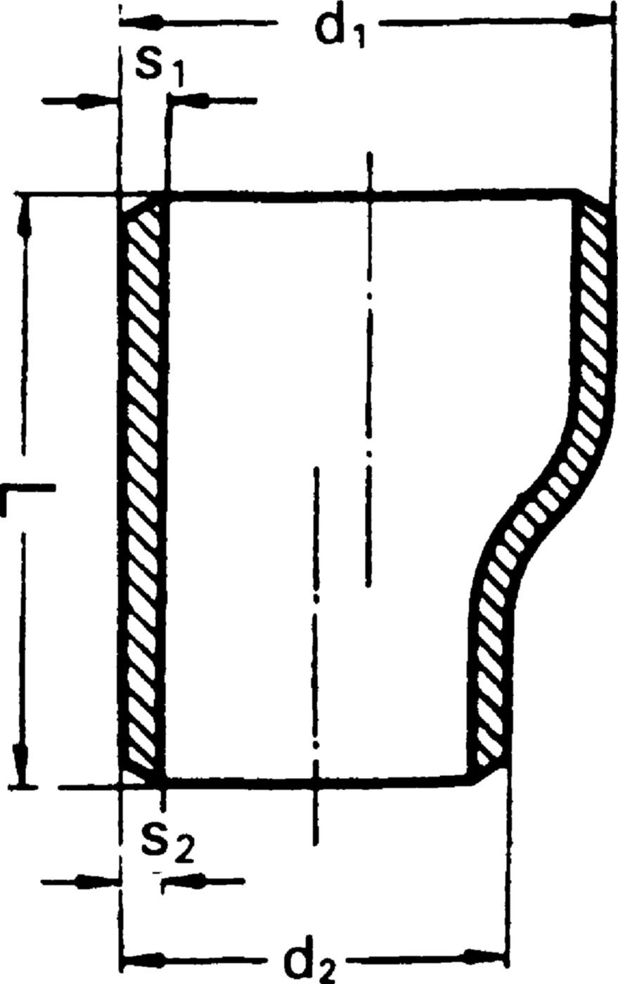 Schweissreduktion exzentrisch nahtlos - EN 10253-2 P235GH