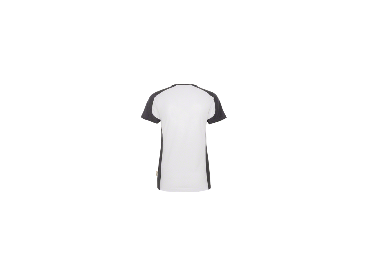 Damen-V-Shirt Contr. Perf. S weiss/anth. - 50% Baumwolle, 50% Polyester, 160 g/m²