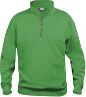 CLIQUE BASIC Half Zip Applegreen Gr. 2XL - 65% Polyest. 35% Baumw. 280 g/m2