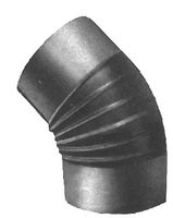 Ofenrohrwinkel,schwarz,stumpf 105 - 30°, 4 Falten