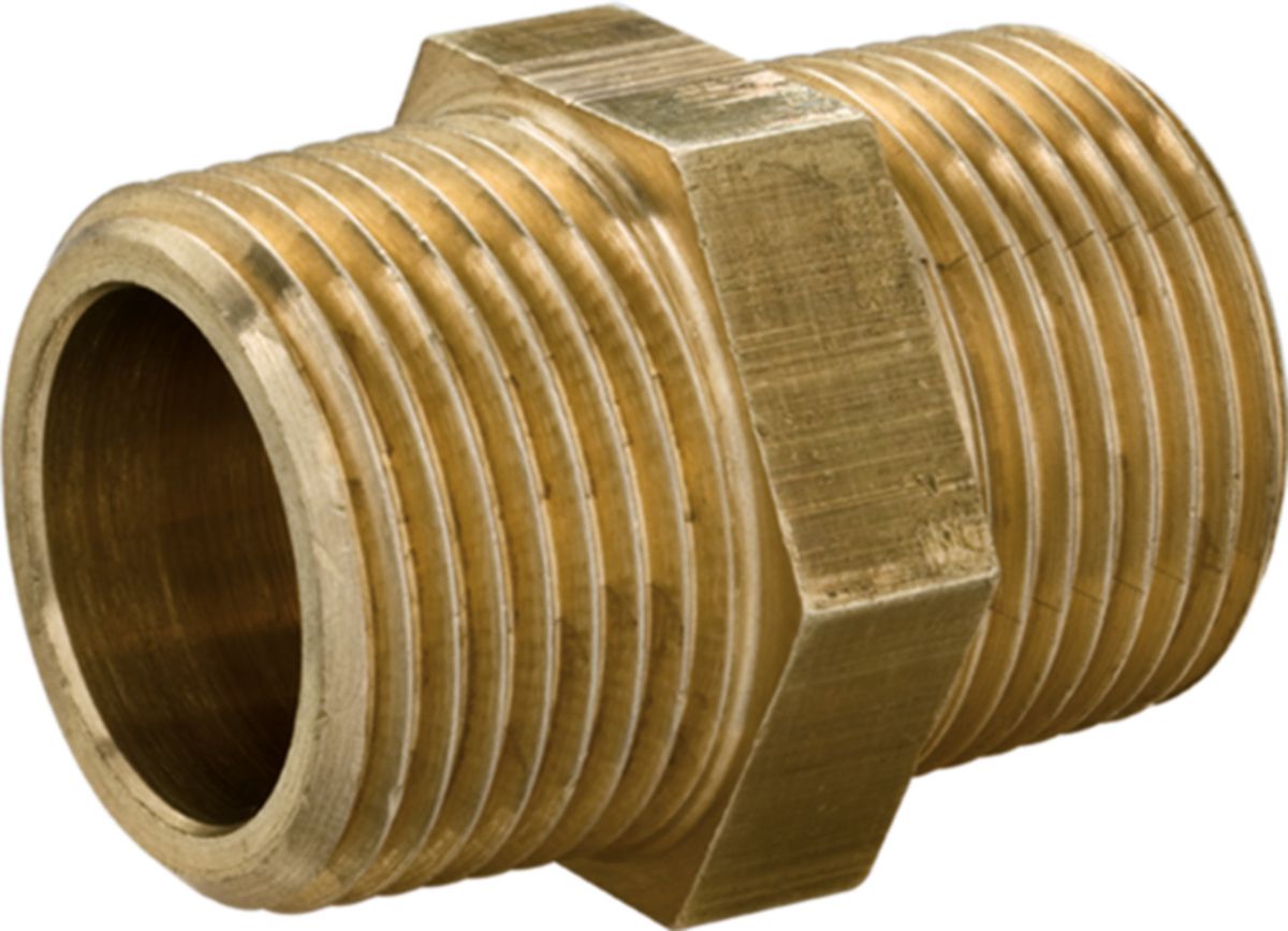 Doppelnippel Messing