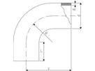 Bogen 90° nahtlos PE100 S-5 SDR 11 - 5 bar Gas / 16 bar Wasser