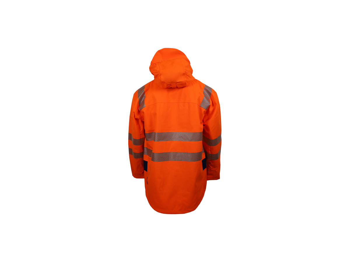 Bormio Speer Regenparka - HiVis orange/dunkelblau