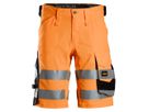 Snickers HighVis Stretch Shorts, Gr. 64 - signalorange-schwarz, Slim Fit, CL1