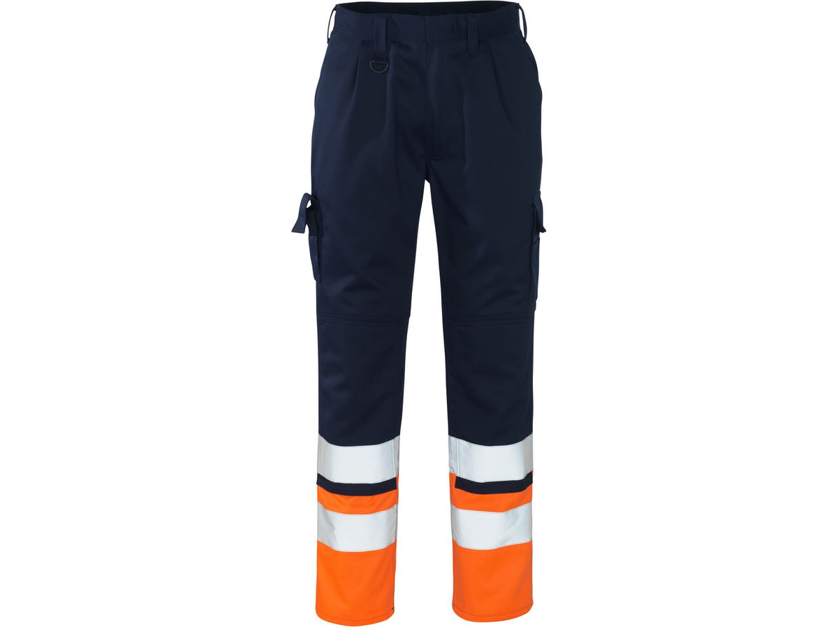 Hose mit Knietaschen, Gr. 82C46 - marine/hi-vis orange, 65% PES / 35% CO