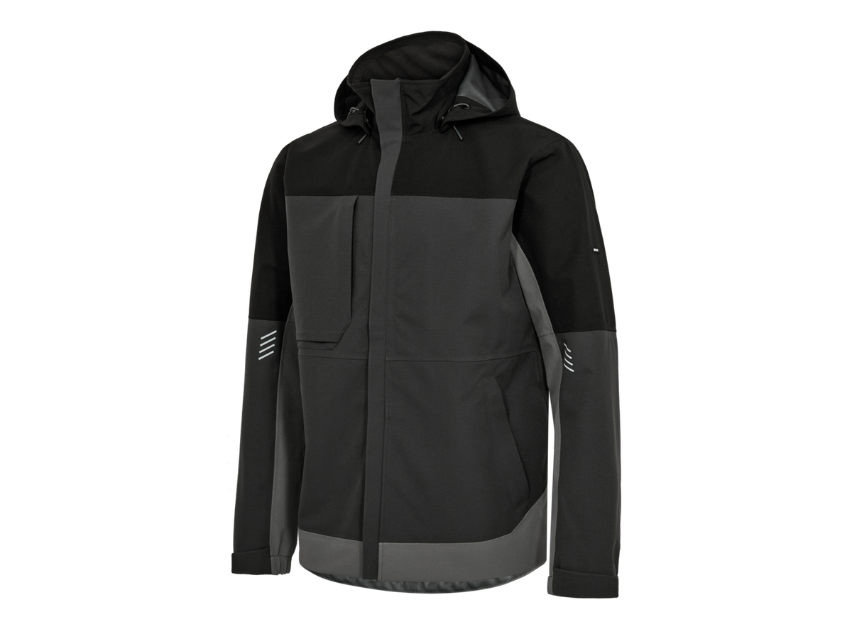 ENTIRE Shelljacke Gr. XL - Anthrazitgrau/Schwarz