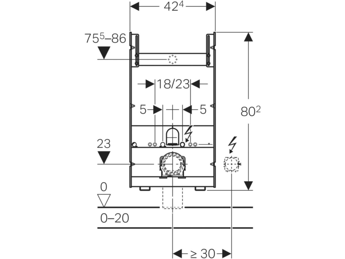 Geberit GIS-Wand-WC-Element - für Zweistückanlagen