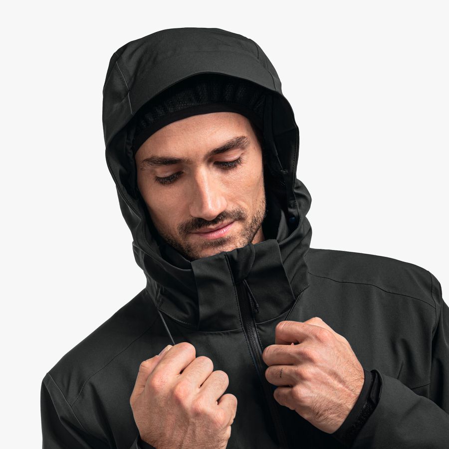 Wetterschutzjacke Zipln Herren Gr. XL - 88%Nylon 12%Elasthan, grün