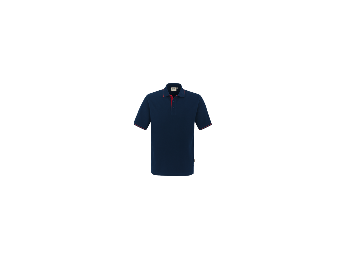 Poloshirt Casual Gr. L, tinte/rot - 100% Baumwolle, 200 g/m²
