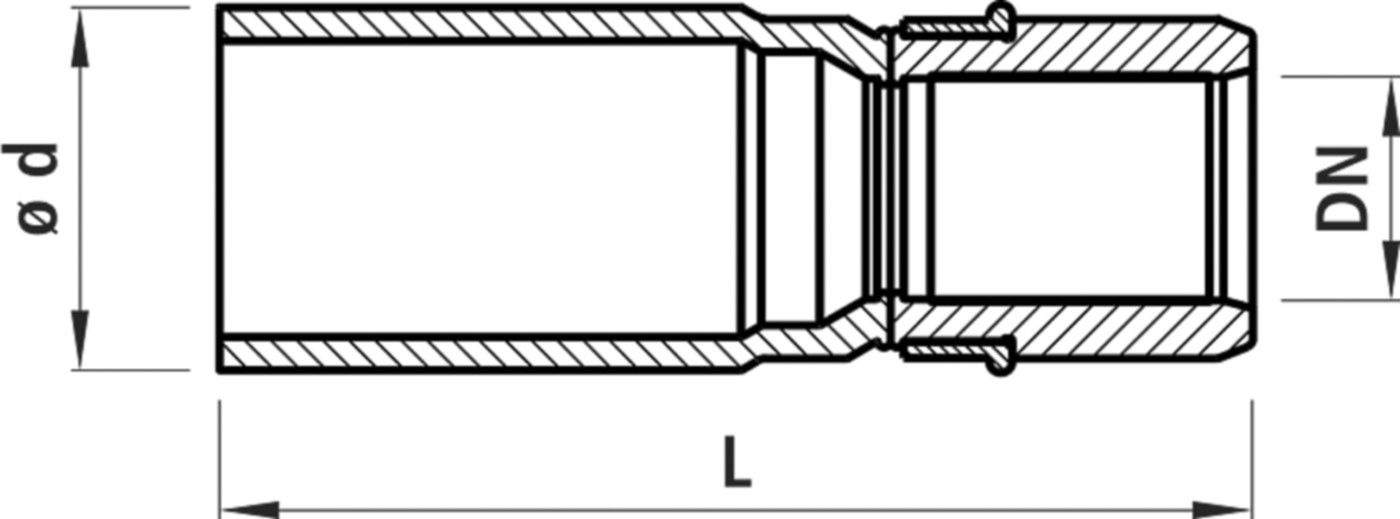 PE-Anschweissende BLS, PE 100, SDR 11 - 4522