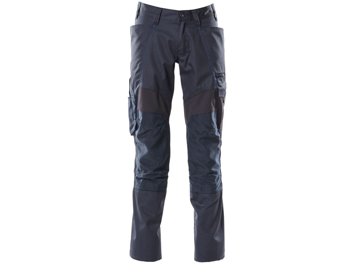 Hose mit Knietaschen, Gr. 76C50 - schwarzblau, Stretch-Einsätze