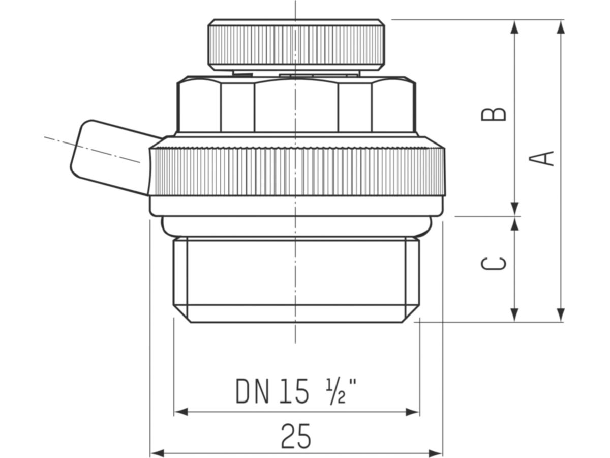 Heizkörperentlüfter ER 40 VENT 1/8" - Taconova, automatisch wirkend 115 °C