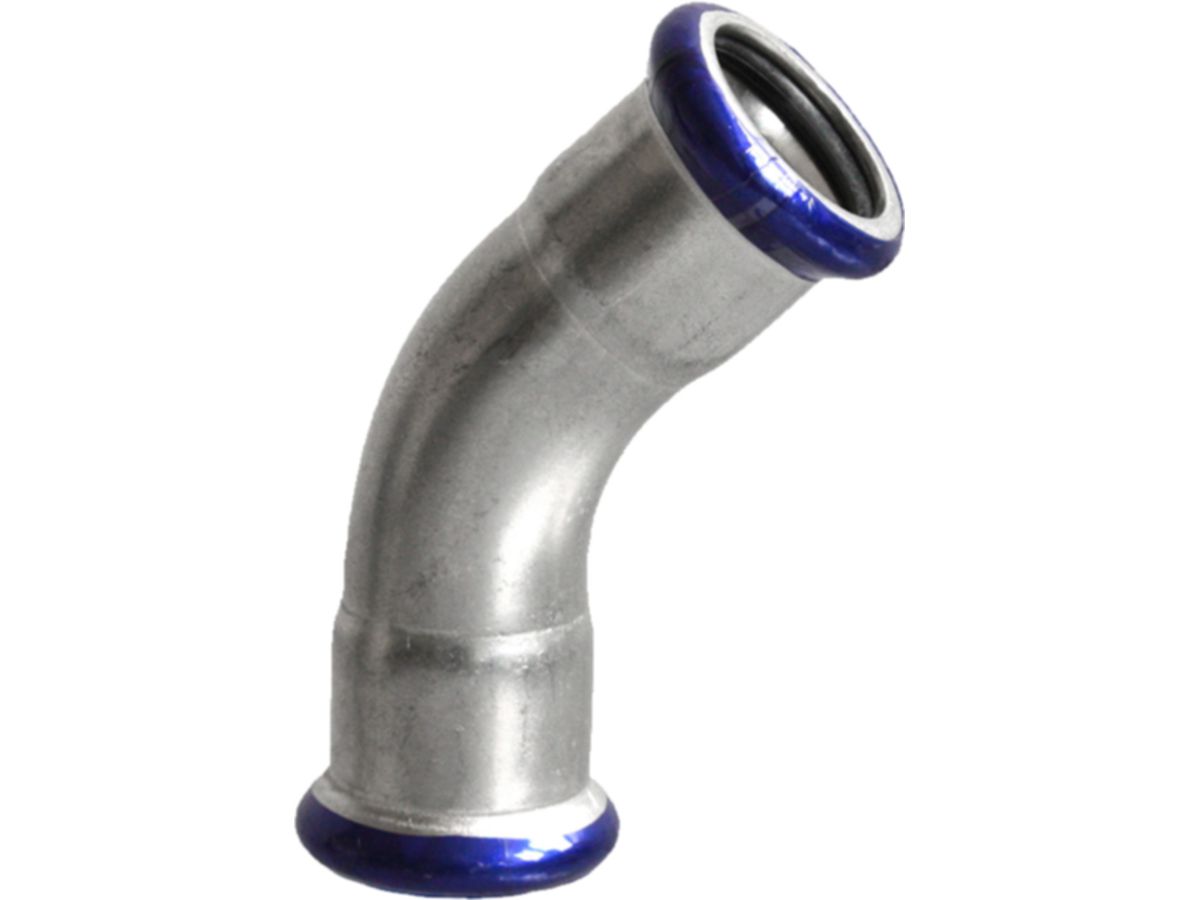 Bogen 45° BIG Inox 76.1 mm