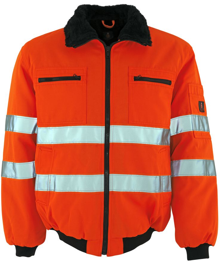 Alaska fluoreszierende Pilotjacke Gr.S - 80% Polyester/20% Baumwolle, orange