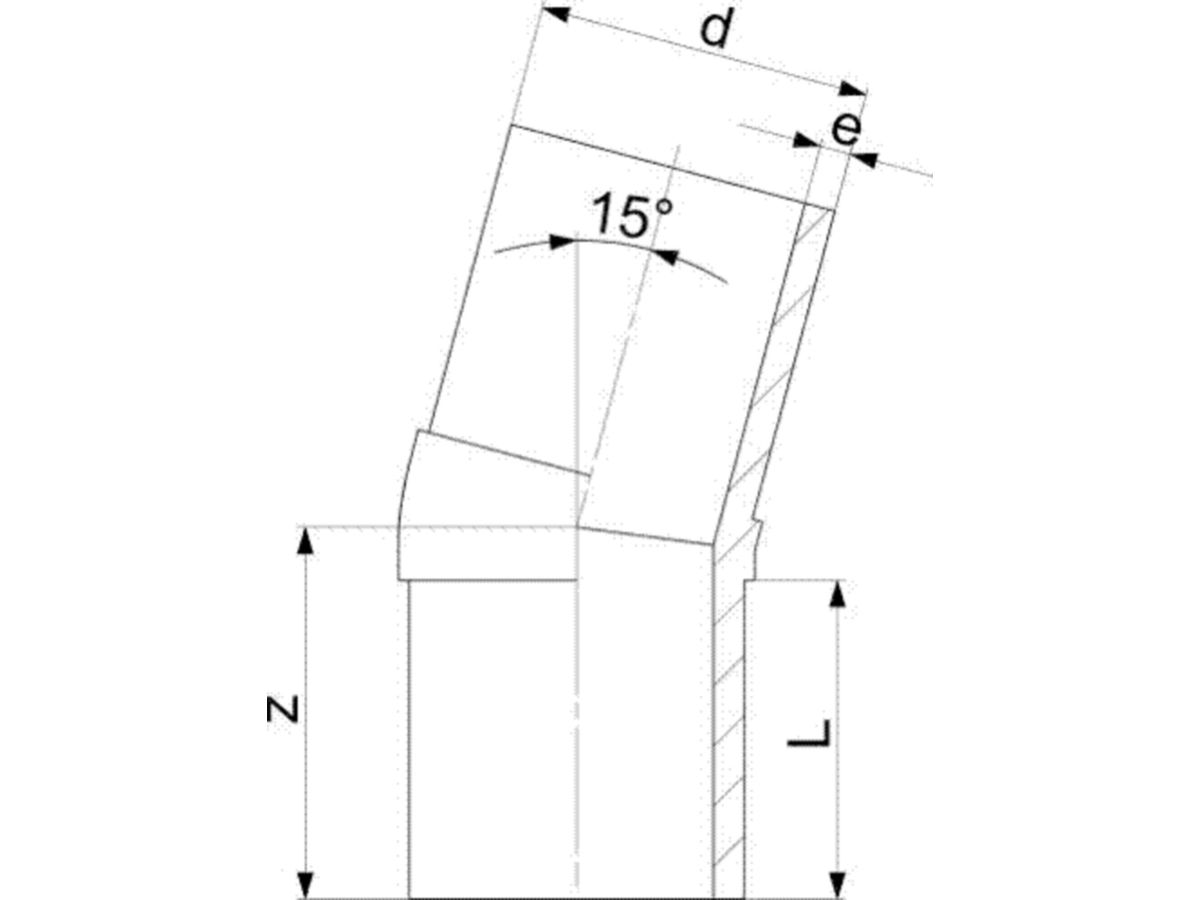 Winkel 15° HDPE PE100