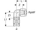 Übergangswinkel 90° mit MasterFi - GEBERIT FlowFit