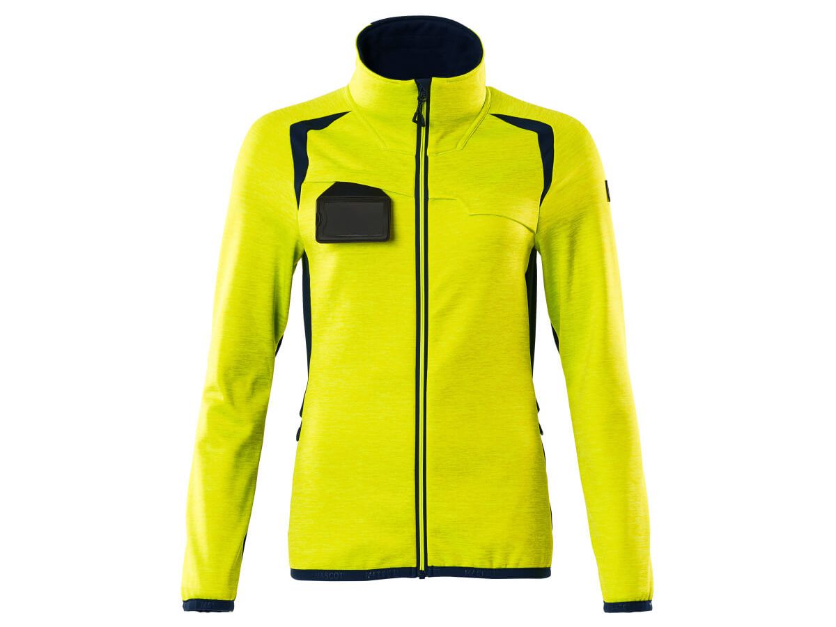 Fleecepullover mit Reissverschl. Gr. 3XL - hi-vis gelb/schwarzblau