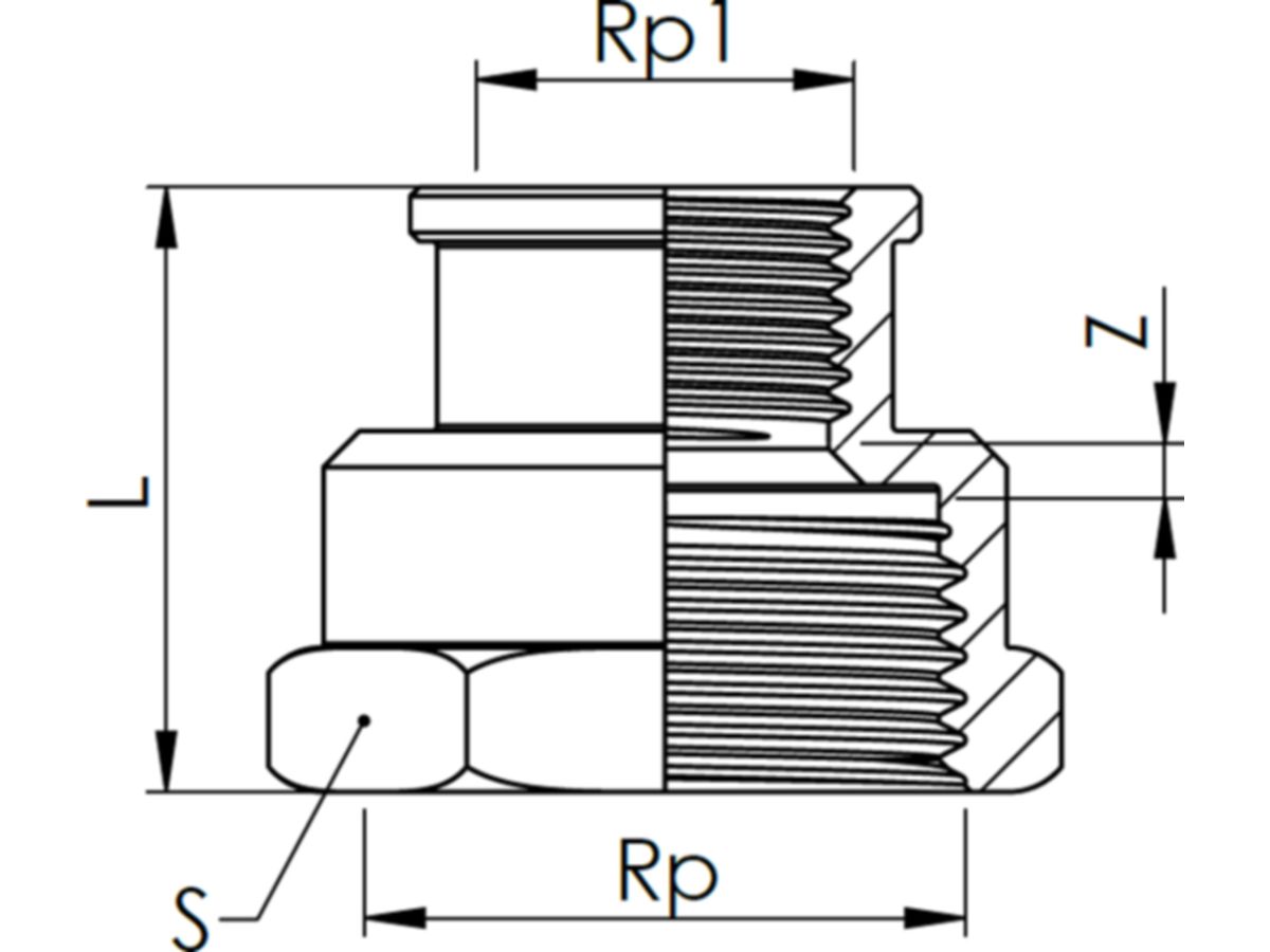 Rotguss-Muffe Nr.  240   2-5/4"