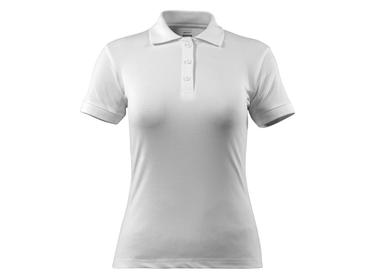 GRASSE Damen Polo-Shirt, Gr. L - weiss, 95% CO/5% EL, 220 g/m2