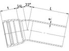 Steckmuffenbogen WILD, 22° MK 200 mm - Typ MK Novo-Sit