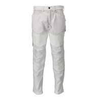 Hose mit Knietaschen, Stretch, Gr. 76C45 - weiss, 50% Baumwolle, 50% Polyester