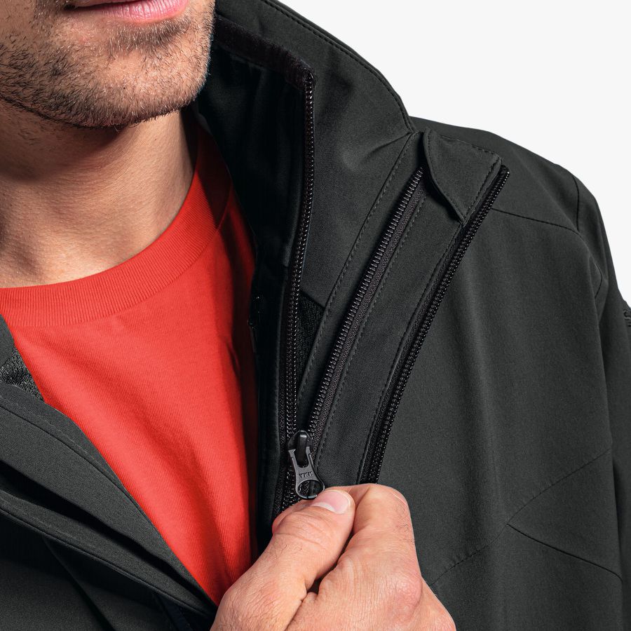 Wetterschutzjacke Zipln Herren Gr. XL - 88%Nylon 12%Elasthan, grün