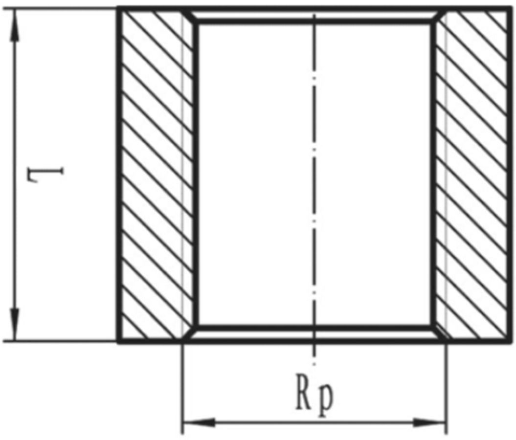 Rohrmuffe schwarz halb