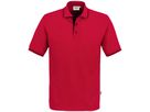 Poloshirt Casual rot/schwarz Gr. XL - 100% Baumwolle, 200 g/m²