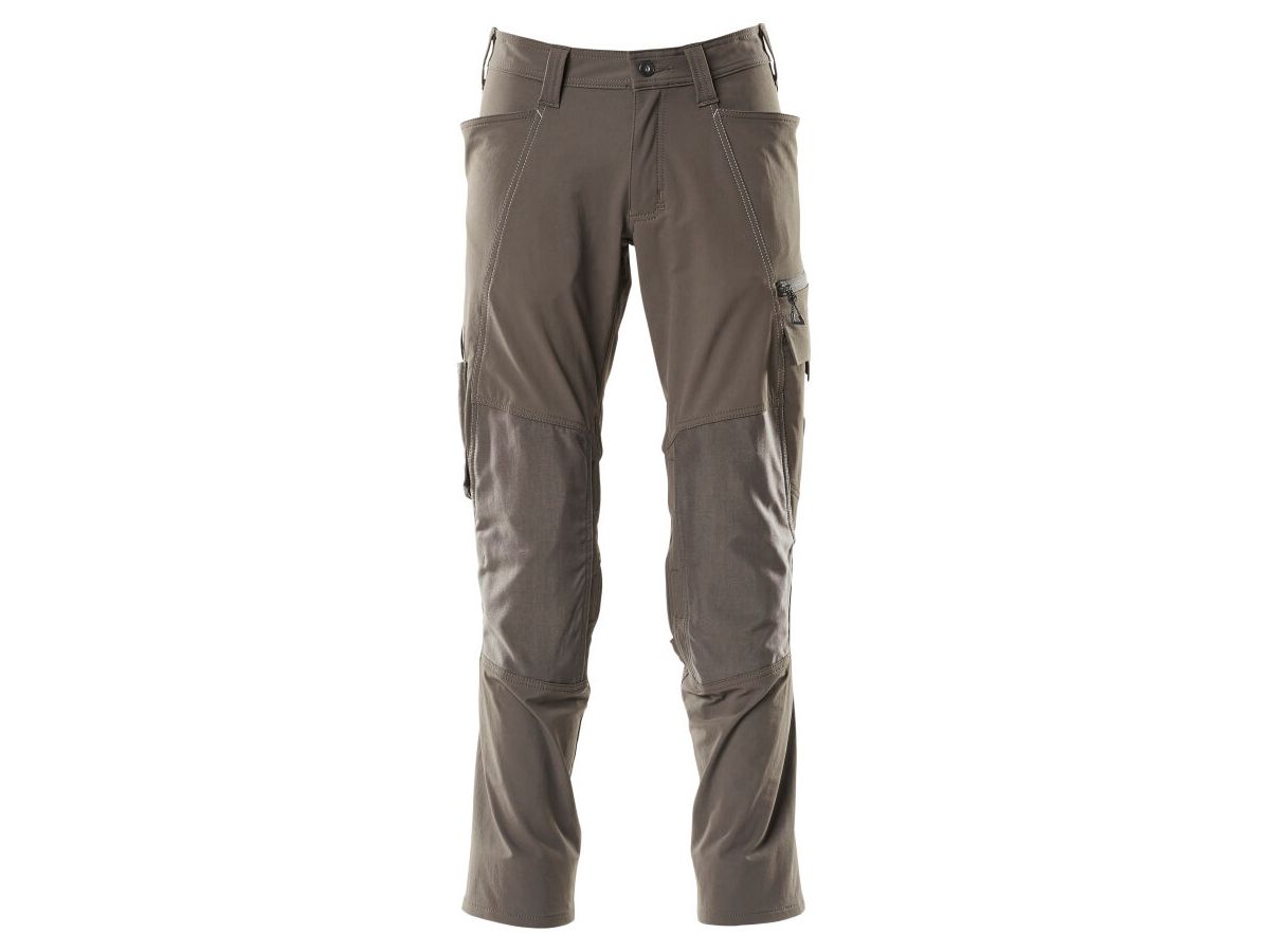 Hose mit Knietaschen Gr. 76C52 - dunkelanthrazit, 92% NY/8% EL, 250 g/m2