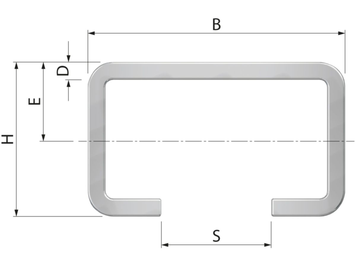 Montageschiene FLAMCO R0 HxB 18x28 mm - à 2 m, verzinkt