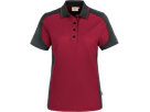 Damen-Polosh. Co. Perf. S weinrot/anth. - 50% Baumwolle, 50% Polyester, 200 g/m²