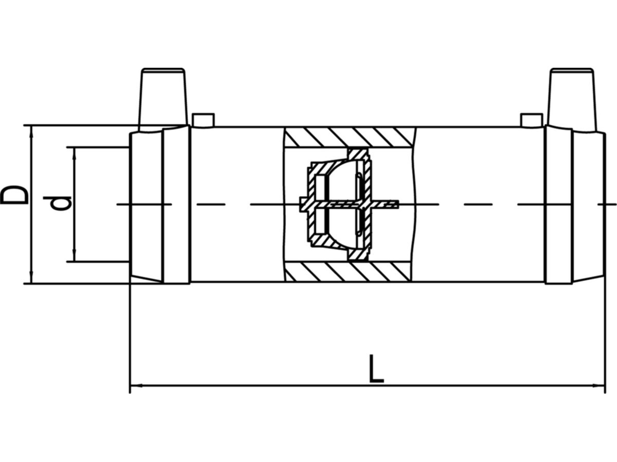 HDPE-Druckschweissmuffe FRIALONG 63 - Langmuffen PN16