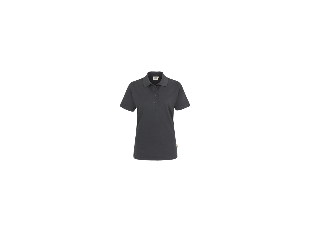 Damen-Poloshirt Perf. Gr. L, anthrazit - 50% Baumwolle, 50% Polyester, 200 g/m²