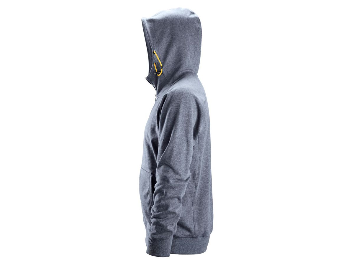 Hoodie mit Reissverschluss, Gr. XL - dunkelblau melange, mit Kapuze