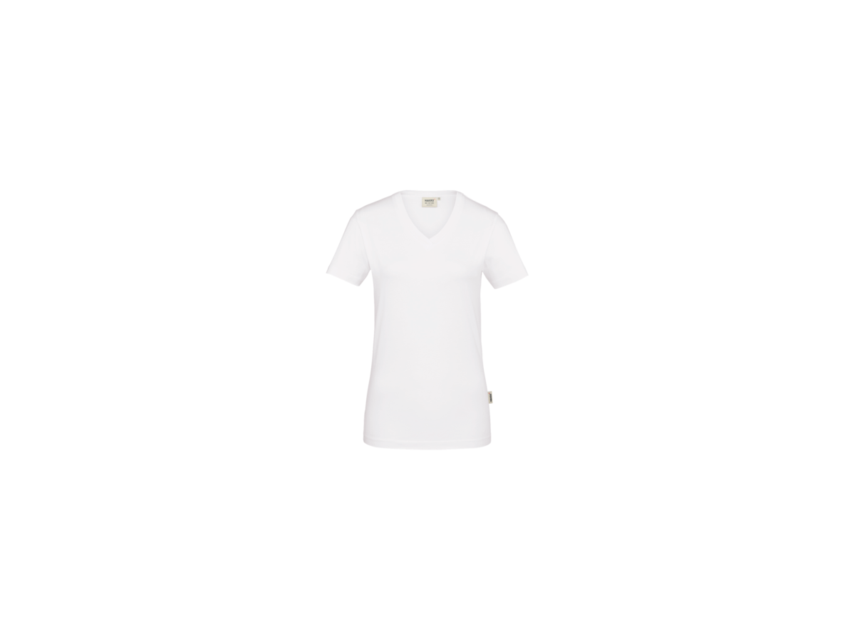 Damen-V-Shirt Stretch Gr. 3XL, weiss - 95% Baumwolle, 5% Elasthan, 170 g/m²