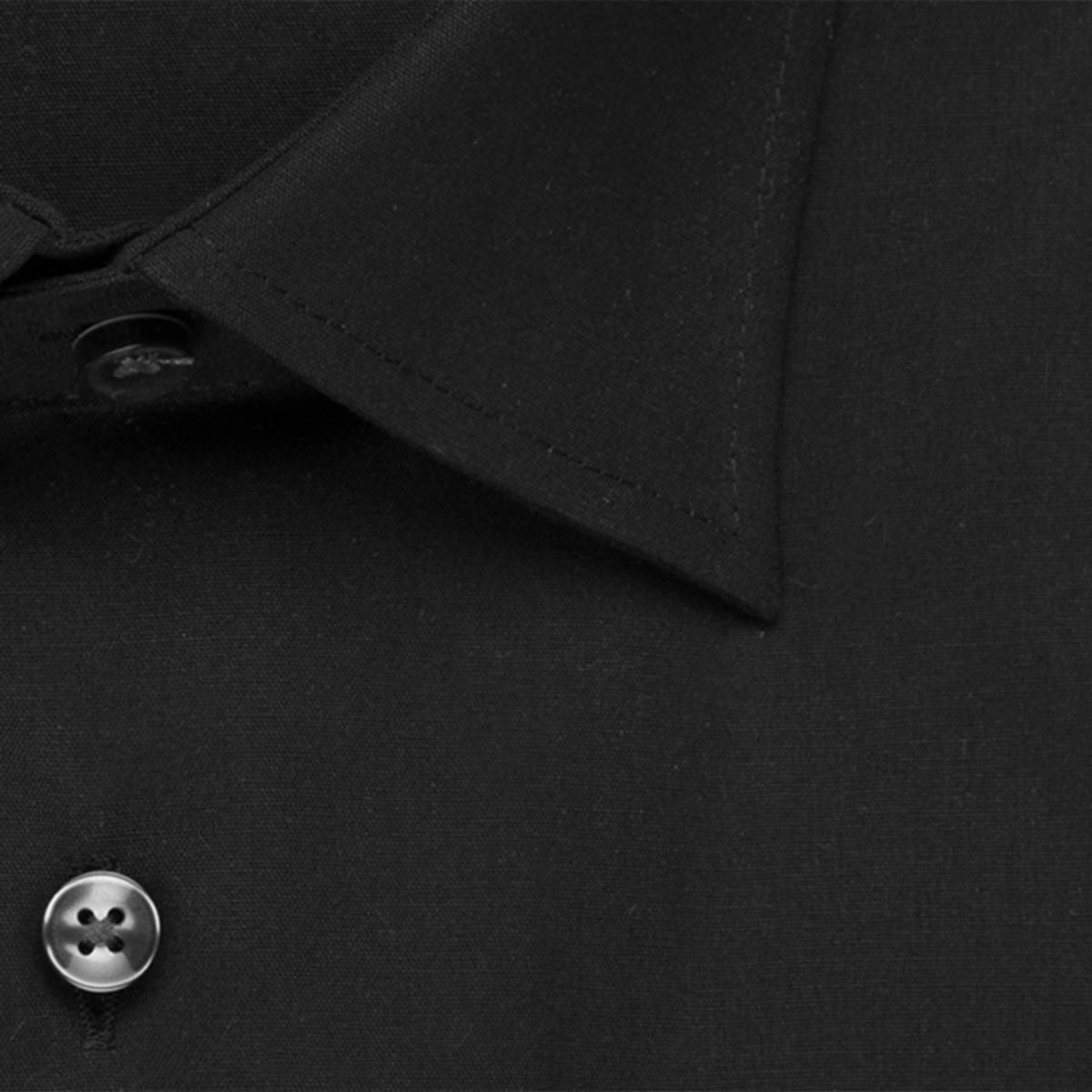 Kent kurzarm Hemd MEN gewebt Gr. 41 - schwarz, 100% CO